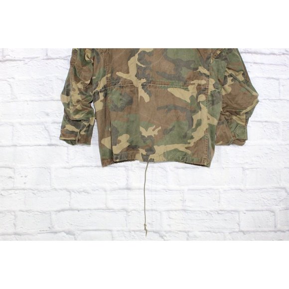 US Army Men's Camouflage Cotton Full Zip Cold Weather Field Coat Jacket Size M - Picture 6 of 8